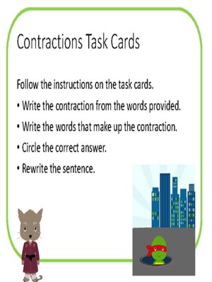 cover image of Ninja Turtles Contraction Task Cards